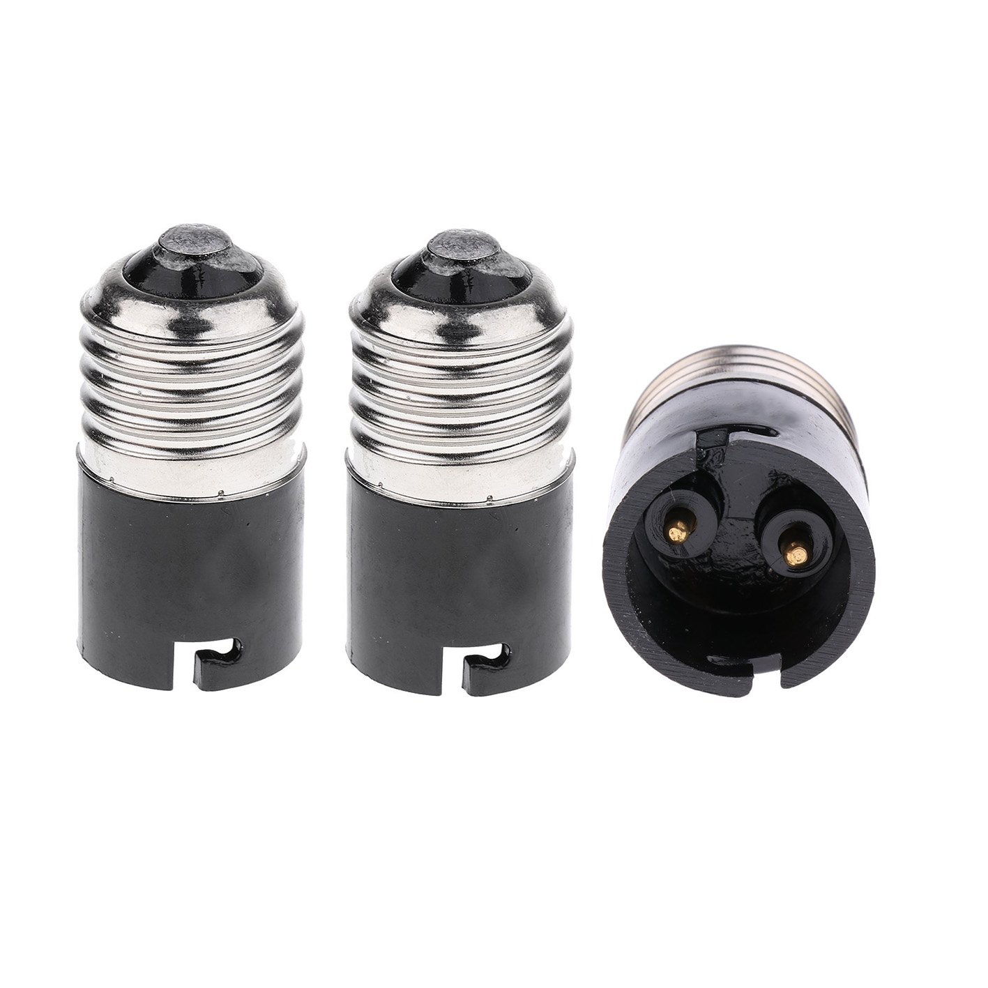 FINELED E27 To B22 Base Converter Adaptor, E27 Edison to B22 Bayone Lamp Socket Converter(Pack of 3)