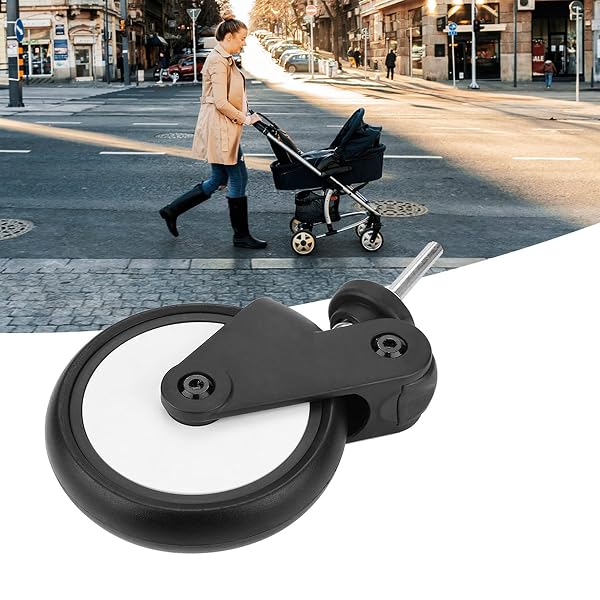 YOYO RUBBER FRONT BACK WHEELS ACCESSORIES BABY STROLLERS RUBBER WHEELS, REPLACEMENT BABY STROLLERS FOR YOYA VOVO KIDS CARRIAGE WITH TOOLS (A PAIR OF FRONT WHEELS)
