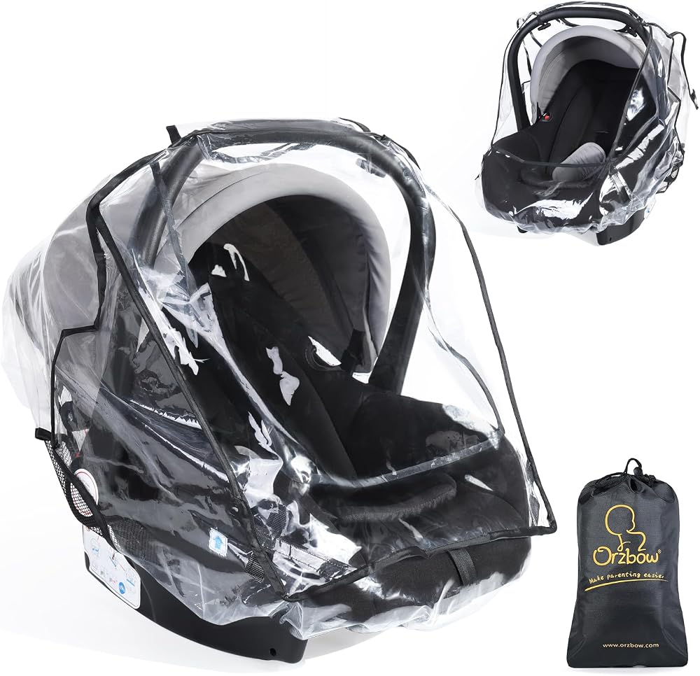 Orzbow Car Seat Rain Cover with Large Window Universal Fits Maxi Cosi Cybex