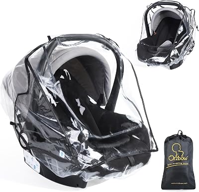 Orzbow Car Seat Rain Cover with Large Window Universal Fits Maxi Cosi Cybex