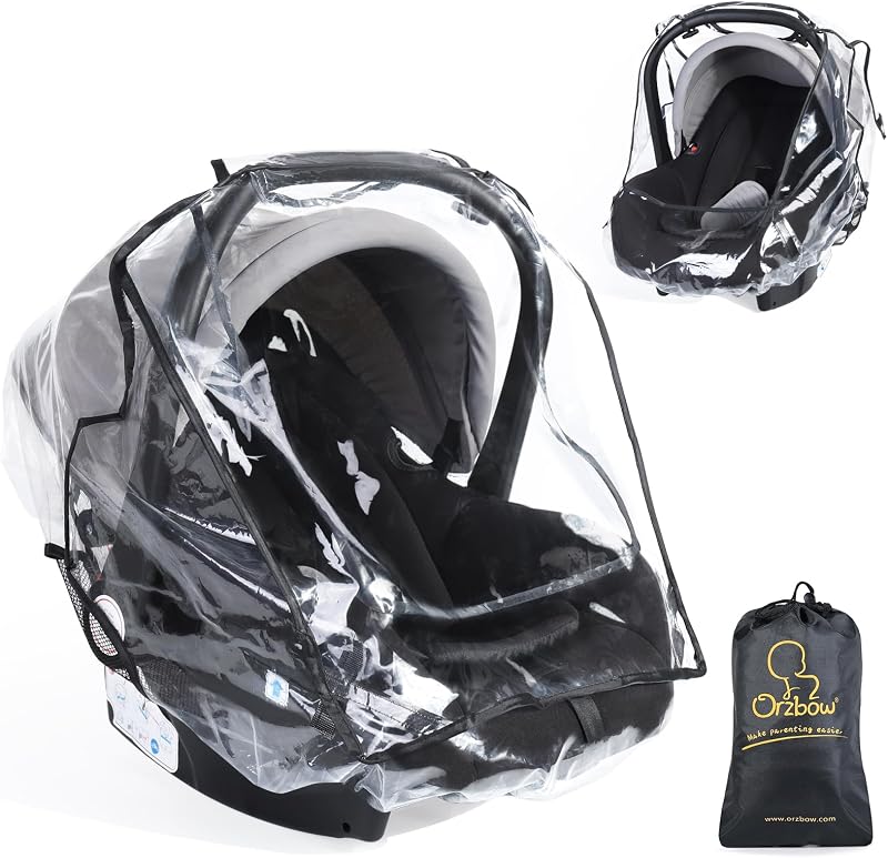 Orzbow Car Seat Rain Cover with Large Window Universal Fits Maxi Cosi Cybex