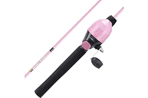 Fishing Rod and Reel Combo - 4' 2" Fiberglass Pole, Spincast Reel and 8-Piece Tackle Kit for Beginners - Shallow Series by Wakeman Outdoors