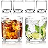 Kyraton Old Fashioned Whiskey Glasses Set of 6, PET Clear Plastic 11.5oz Heavy Duty Unbreakable Water Glasses Cup Tumbler Glassware for Beer, Milk, Scotch, Juice, Liquor Vodka, Bourbon, Cocktail.