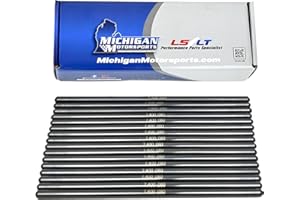 Michigan Motorsports 7.400" Chromoly LS Pushrods | Stock Length 5/16" Diameter | Fits 4.8L 5.3L 5.7L 6.0L 6.2L LS1 LS2 LS3 LS6 L76 L92 L99 LQ4 LQ9 L33 LSA