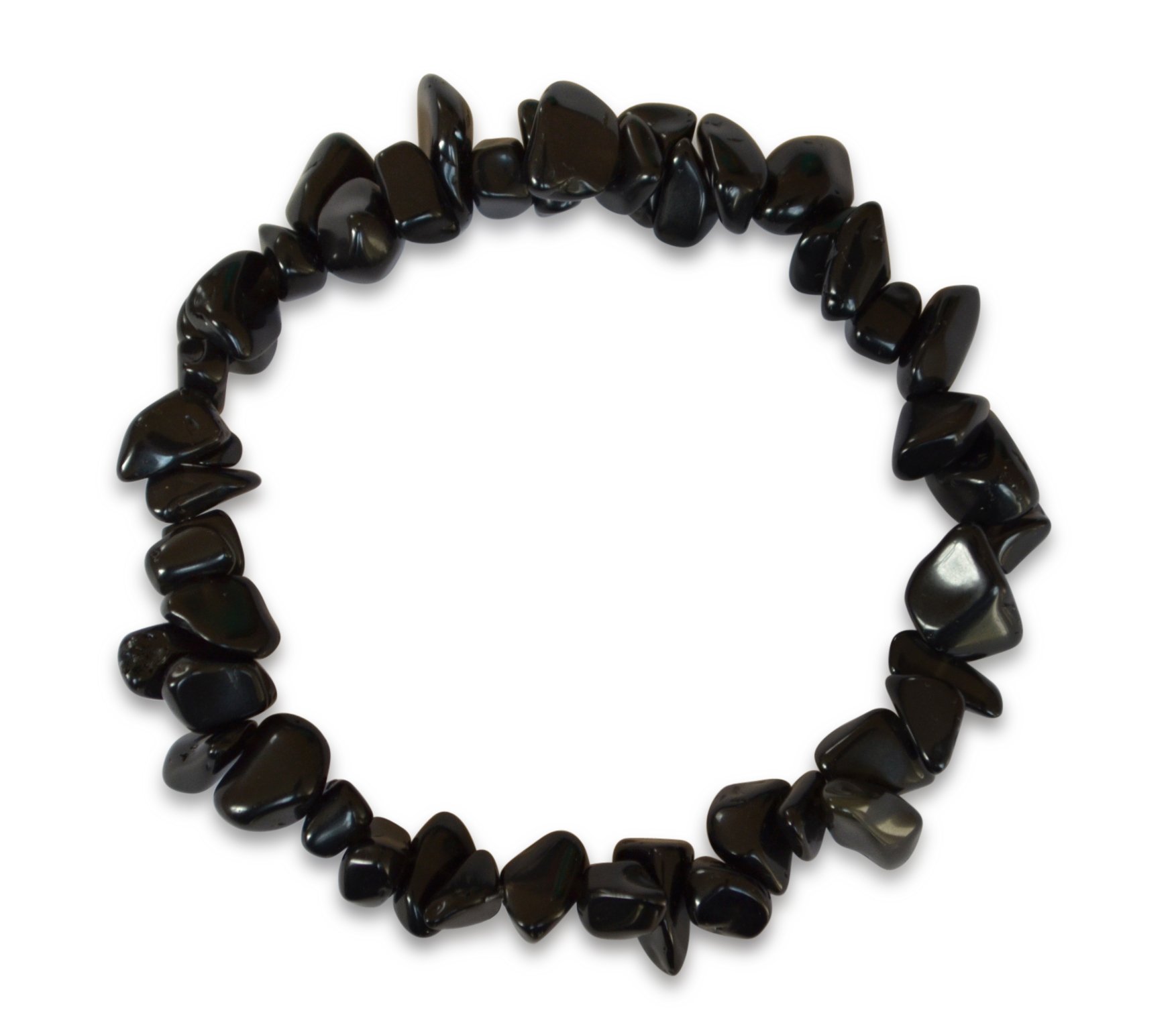 Vifaleno Agate Bracelet, Black Agate, Natural, Chips, 5-8mm