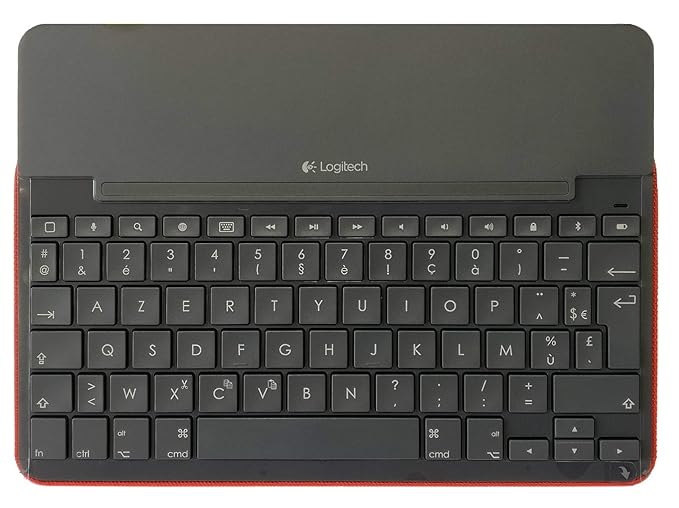 Logitech Französisch AZERTY Canvas Tastatur-hülle für iPad Air 2 - Mars Rot Orange A1566 / A1567
