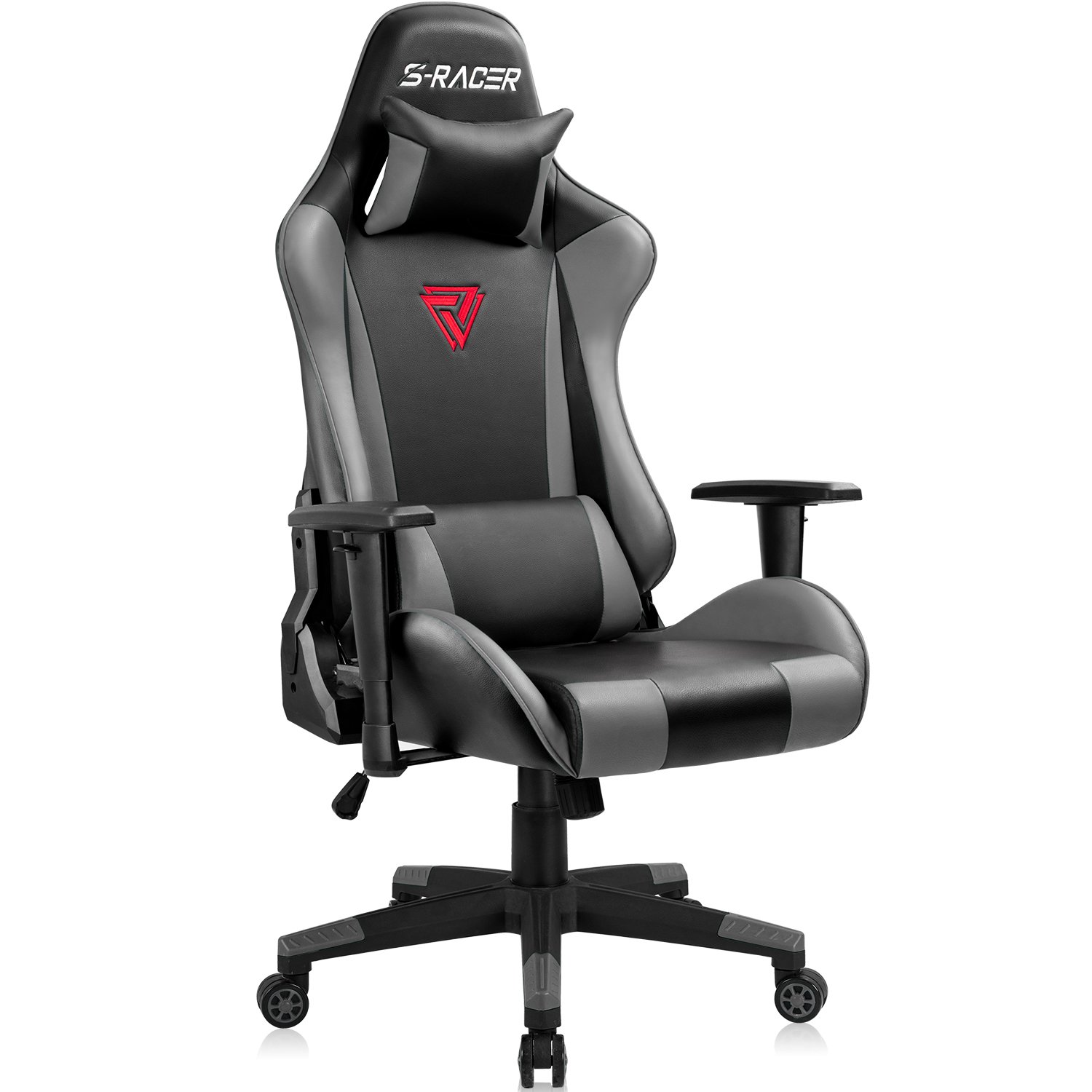 JUMMICO Gaming Chair Ergonomic High Back Racing Computer Chair Adjustable Leather