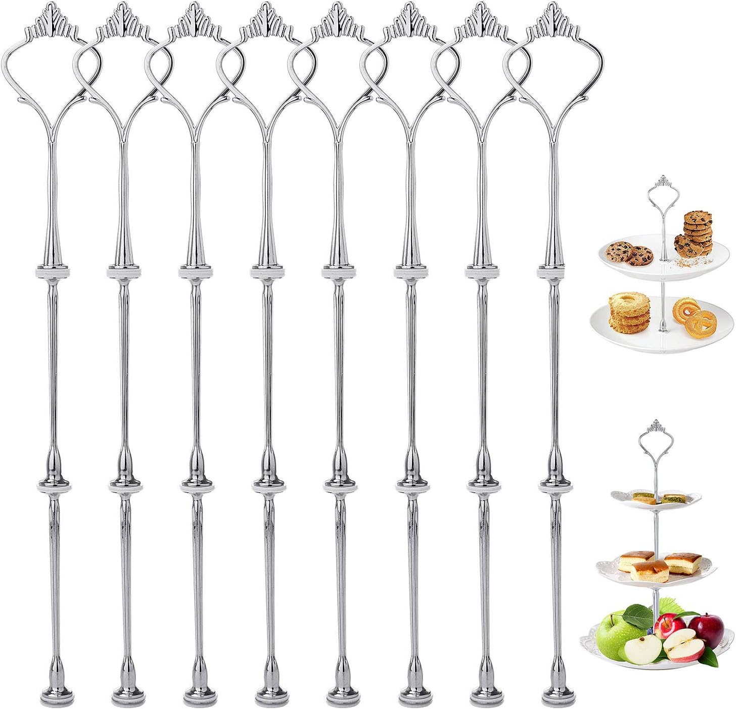 Cake Stand Fittings, Wolintek 8 Sets Heavy Cake Stands 2 Or 3 Tier