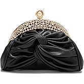 Sweetovo Rhinestone Evening Clutch Purse for Women, Sparkly Party Shoulder Handbag Wedding Bag with Chain