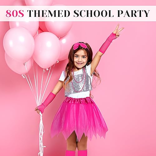 80s Neon Children's 80s Dress Up Boyiee 10 Pcs 80s Costume