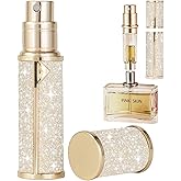 Travel Perfume Bottle Refillable for Air Travel Perfume Perfume Atomizer - Leak-Proof Mini Spray Bottles Leather Cologne Dispenser, Portable Empty Spray Bottle Dispense Filling Atomizer 5ml (Golden)
