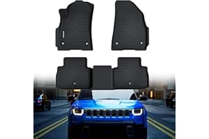 MJBYMAT Floor Mats for 2026 Jeep Cherokee/Recon/Wagoneer S EV (5 Seats), TPE All Weather Protection Car 1st & 2nd Row Floor L
