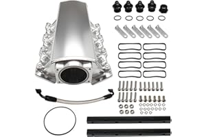 YESHMA For LS LS1 LS2 LS6 Intake Manifold Compatible with Chevy 4.8L 5.3L 5.7L 6.0L (92MM Silver)