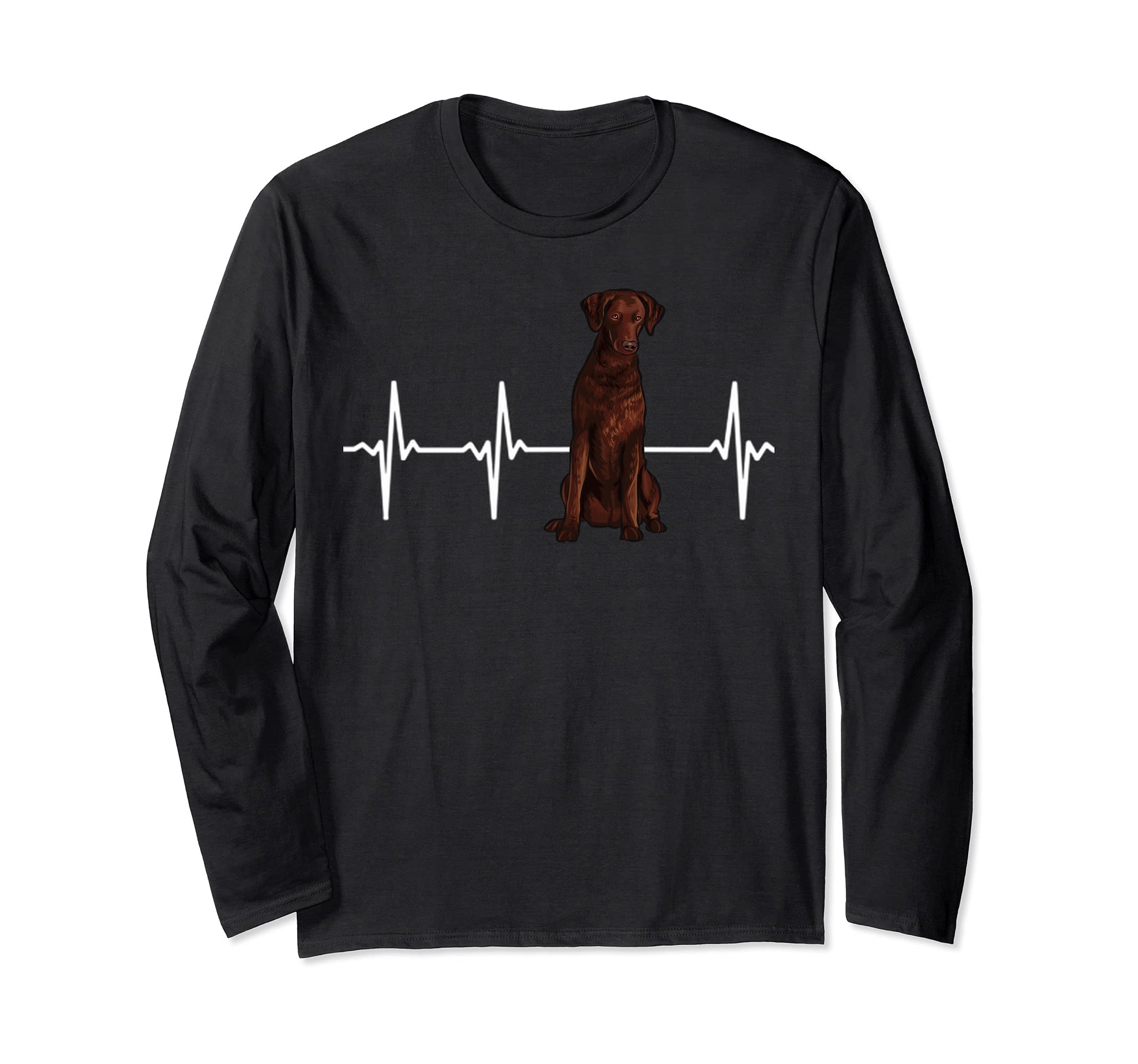 Curly-Coated Retriever Heartbeat Dog Lover Long Sleeve T-Shirt