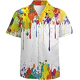 Men's Hawaiian Shirts 3D Graphic Button Down Short Sleeve Tropical Holiday Beach Aloha Shirt