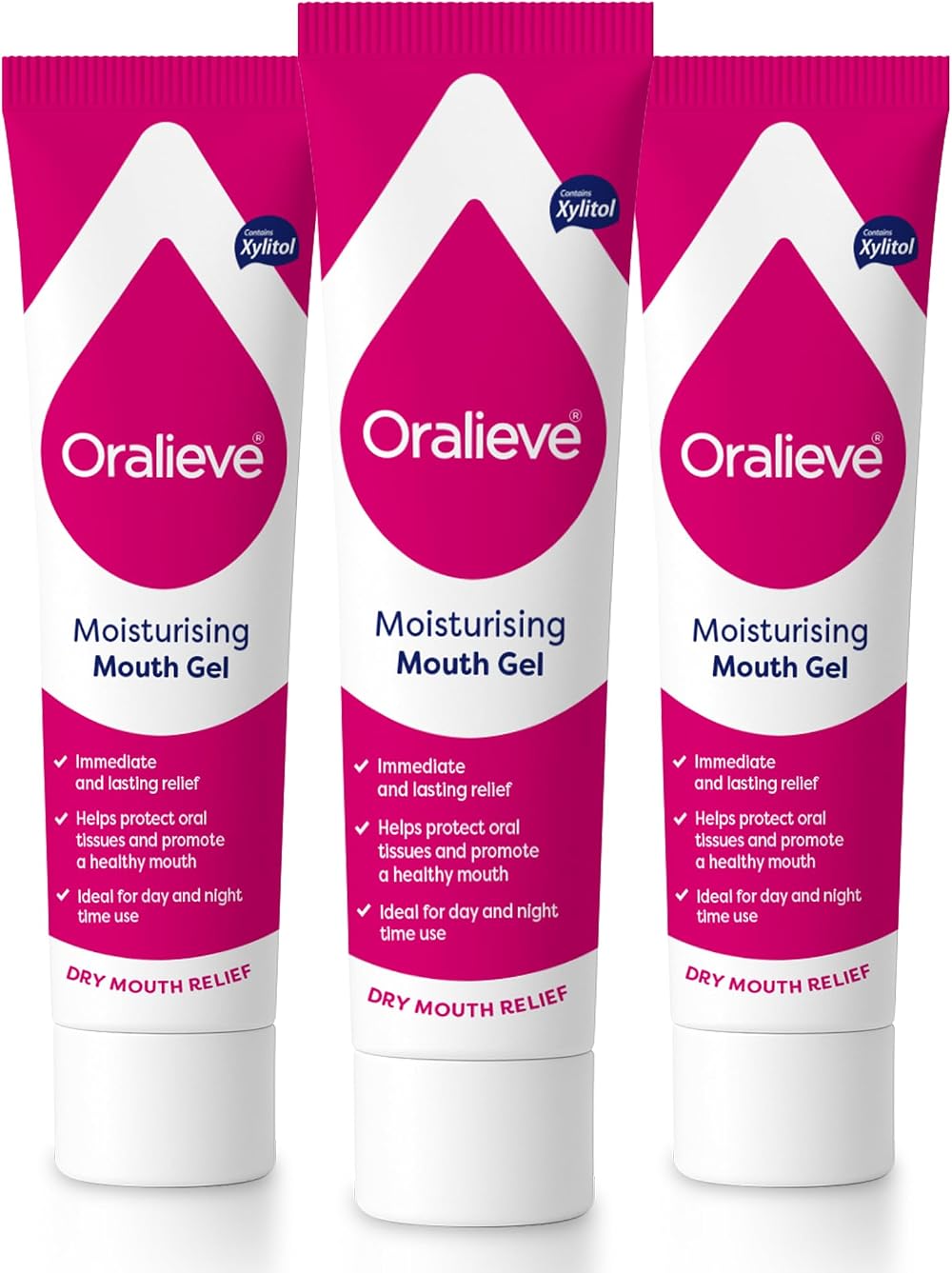 Oralieve Moisturising Dry Mouth Relief Gel 3 x 50ml Hydrating Gel
