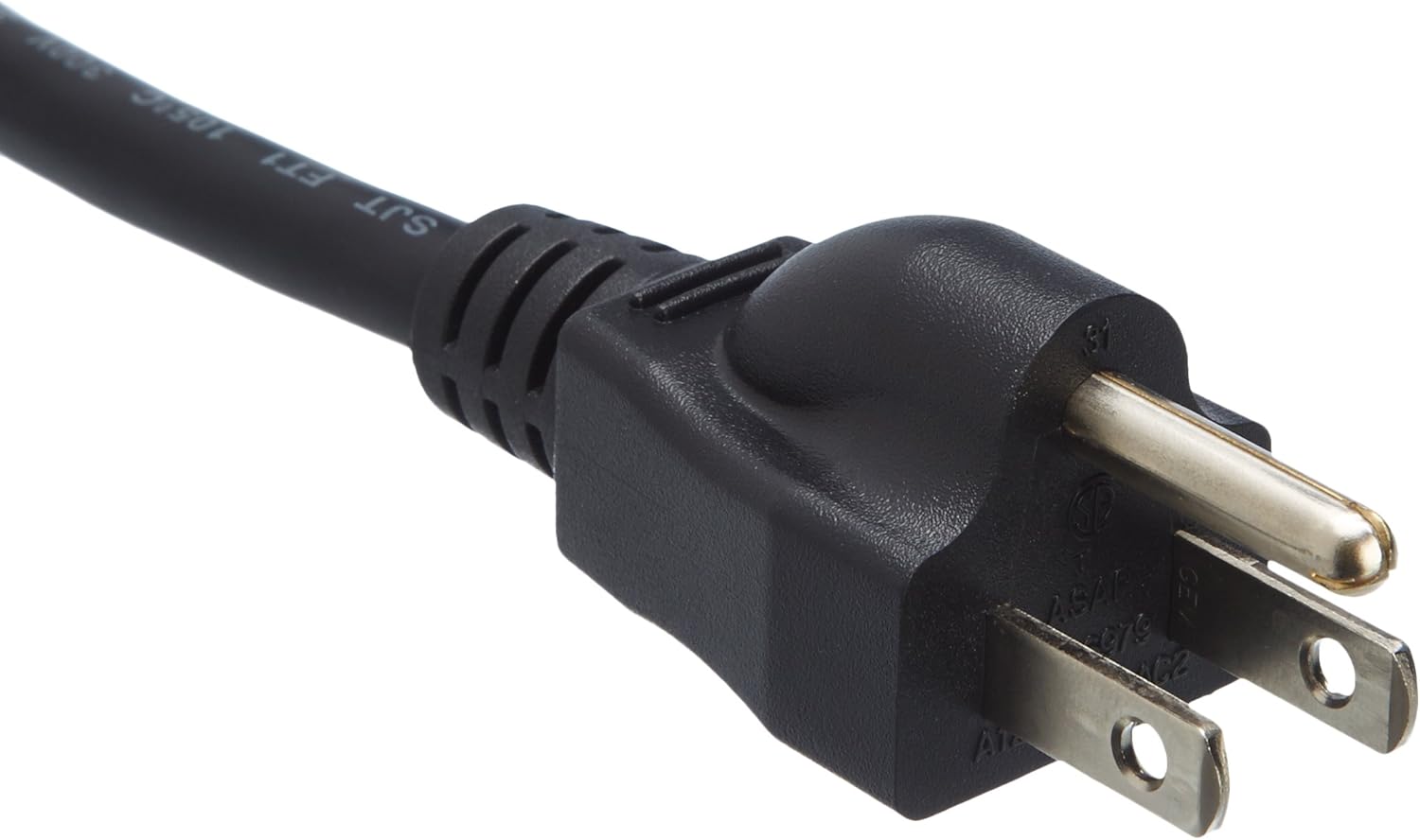 Basics Computer Monitor TV Replacement Power Cord - 10-Foot, Black: Electronics