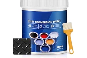 LOODION Rust Gel Rust Converter - 35.3 Fl Oz, Rust Remover for Metal, Anti Rust Paint with Brush, Eliminates Oxides from Aluminum, Cast Iron, and Steel (Black,35.3 Fl Oz)
