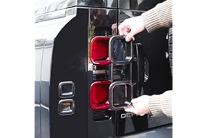 SFWAYA Smoked Tail Light Cover for 2020-2025 2026 Land Rover Defender 90 110 130 Rear Tail Light Fog Light Housing Exterior Conversion Black Knight Accessories (Smoked Tail Light Cover 6-Piece Set)