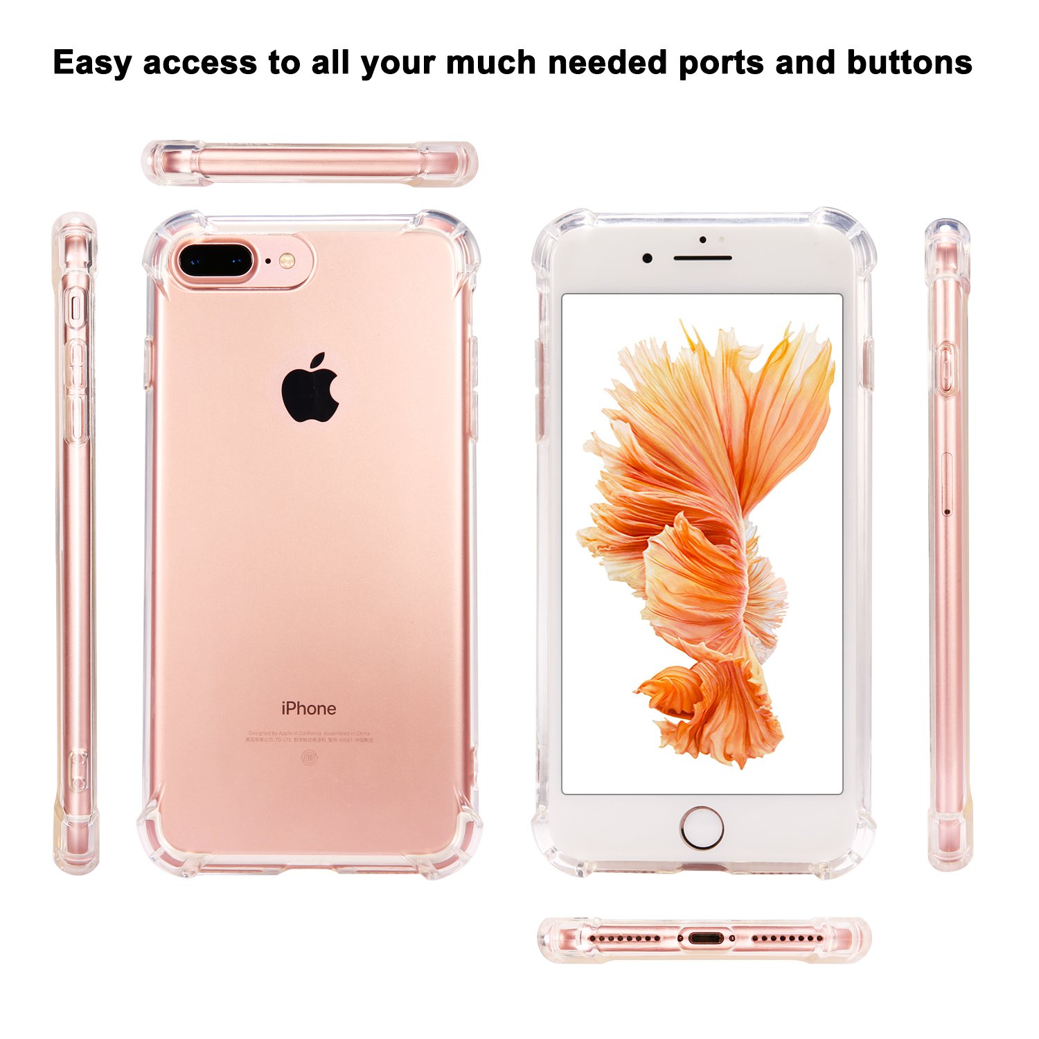 iphone 7 Plus Case Flexible Durable Bumper Case 3 Color Shockproof Anti-Scratch Protective Case CLONG Slim Hybrid Soft TPU & Rugged PC Cover with Card Slot for Apple iPhone 7 Plus 5.5 inch(Wine Red)