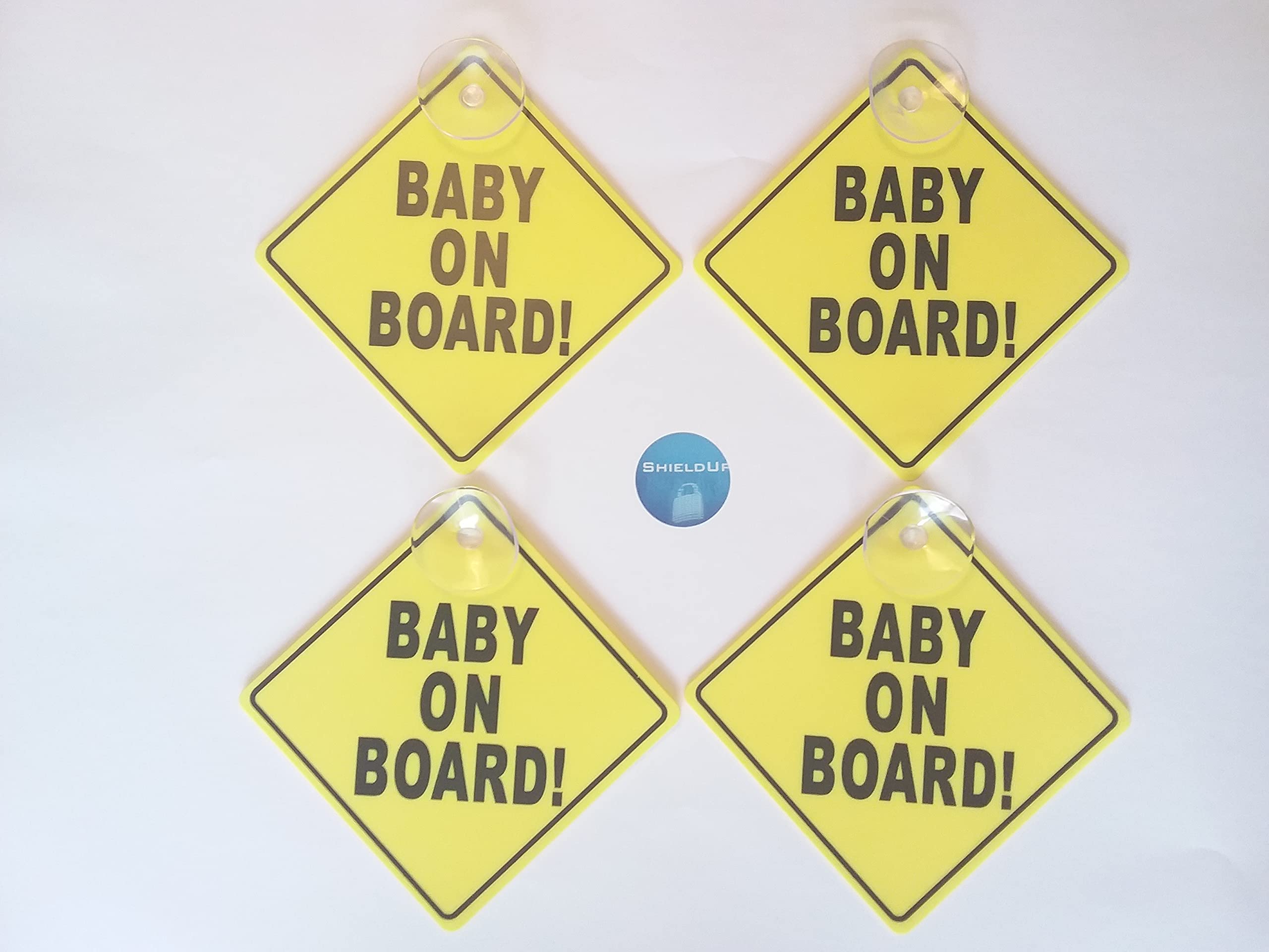 4 x ShieldUp Baby On Board Sign for Car
