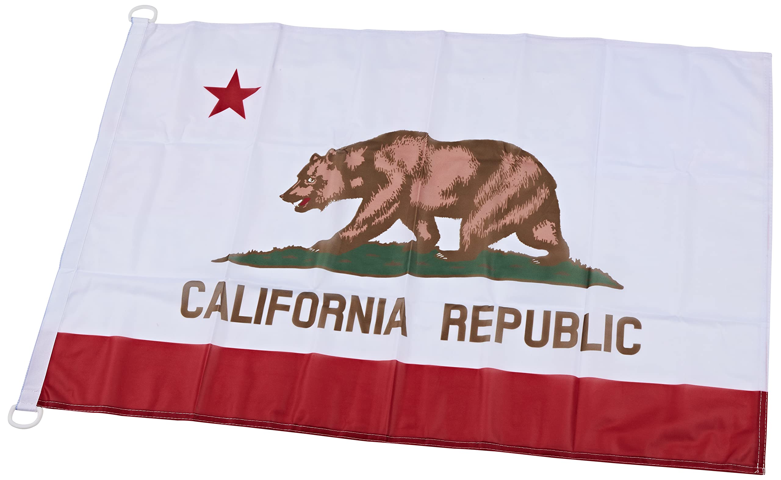 AZ FLAG - California Flag - 2x3 Ft - For Outdoor - Californian Banner Knitted Polyester with Two Plastic Rings - Fade Resistant - Vivid Colors - 2' x 3' Feet - 90x60 Cm