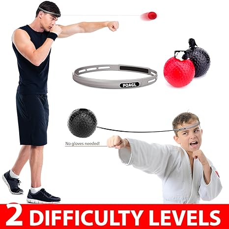 Boxing Reflex Ball with Headband, Boxing Fight Ball on String, Training to Improve Hand