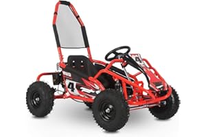 MotoTec Mud Monster 98cc Go Kart Full Suspension Red, 54x33x21