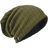 Men Oversize Skull Slouch Beanie Large Skullcap Knit Hat