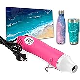 Bubble Removing Tool for Epoxy Resin and Acrylic Art, DIY Glitter Tumblers, Specially-Designed Heat Gun for Making Acrylic Resin Travel Mugs Tumblers to Remove Air Bubbles (Pink)