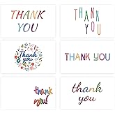 Mini Thank You Card 240-Count Thank You for Your Order Cards - Thank You For Supporting My Business Cards, 6 Styles - 2" x 3.5" Small Customer Appreciation Cards for Shops, Online Retailers, Business Owners