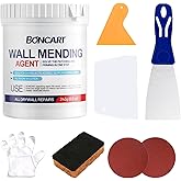 BONCART 8.6Oz Drywall Patch Repair Kit &ndash; Professional All-in-1 Tool Set | Includes Scrapers, Putty Knife, Texture Sponge, Sandpaper, And Gloves. Fast Wall Hole Repair