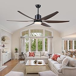 Kviflon 66 inch Large Ceiling Fans with Lights