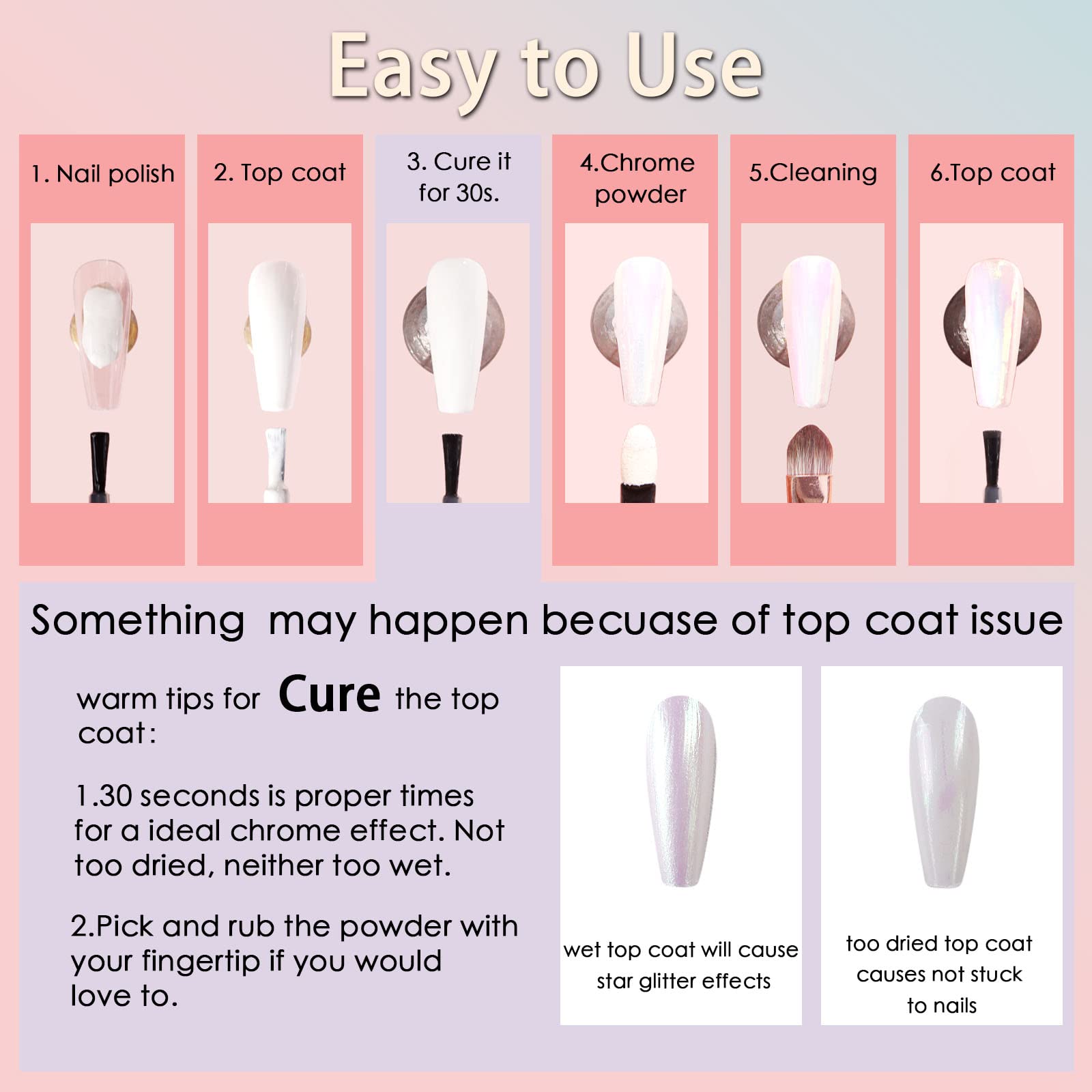 Allstarry Chrome Nail Powder Metallic Mirror Effect Pigment Iridescent Aurora, Mermaid Pearl Glitter Dust Kit for Gel Polish Nail Art Decoration, Resin Craft- Violet Green Emerald - Image 6