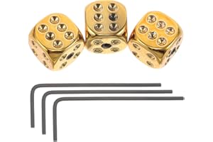 Kichvoe Bass Guitar Dice Knobs 3 Piece Set with Wrench for Electric Acoustic Guitar Volume Tone Replacement