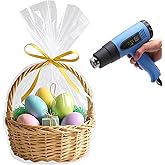 Morepack Shrink Wrap Bags for Gift Baskets,14x18 Inches PVC Heat Shrink Bags,10 Pcs