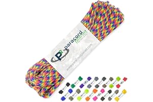 PARACORD PLANET 100' Hanks Parachute 550 Cord Type Iii 7 Strand Paracord Kaleidescope