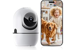 GBIUT Pan/Tilt Indoor Security Camera, 5G&2.4G WiFi Indoor Cameras Wireless for Home Security, Baby/Pet/Dog/Cat Camera with Phone App, Motion Sensor & Night Vision, 2-Way Audio, TF/Cloud Storage