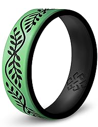 Knot Theory Laurel Silicone Ring in Emerald Green