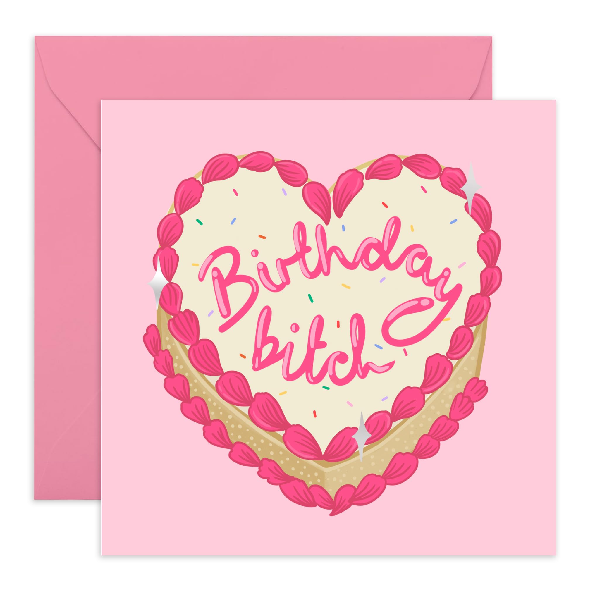 Central 23 - Funny Birthday Card for Her - 'Birthday Bitch' - Happy Birthday For Adults - Girls - Friends - Comes with Cute Stickers