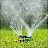 WOVUU Garden Sprinkler,Upgrade Lawn Sprinkler Automatic 360 Degree Rotating Irrigation Sprinkler System, Garden Hose Sprinkle