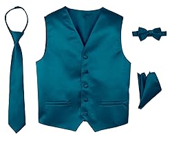 Spring Notion Boys' 4-Piece Satin Tuxedo Vest Set 6