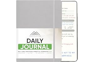 Journal For Men & Women - Gratitude Journal, Self Care & Mental Health Journal For Women & Men - A5 - Grey - Productivity Store