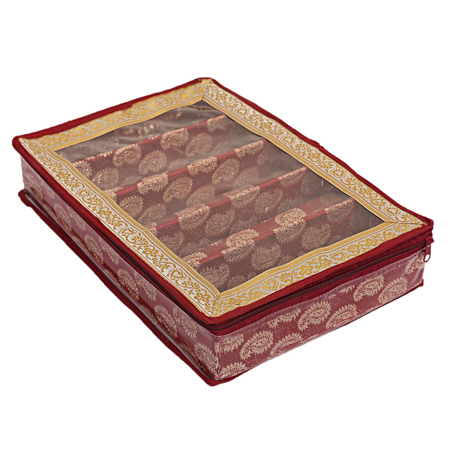 EliteKoopers 5 Rod Maroon Bangle Box Storage Jewellery Box Indian