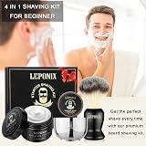 LEPONIX Shaving Kit for Men - Soap, Cream, Brush & Bowl Gift Set view 2
