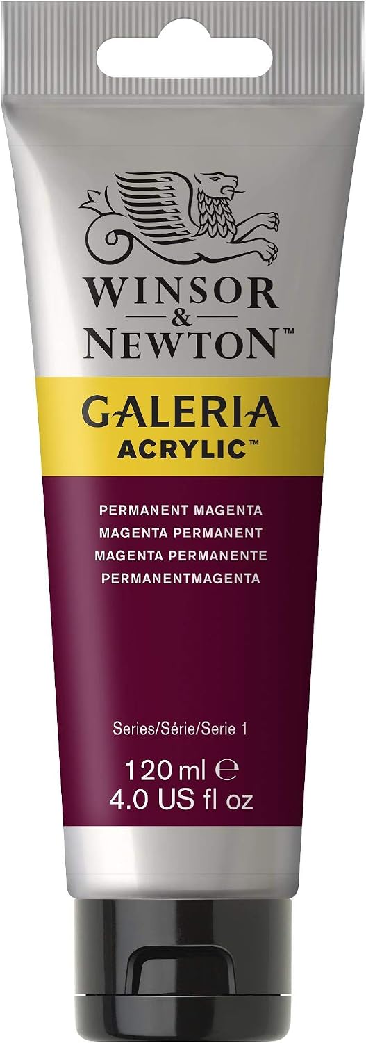 Winsor & Newton 120ml Galeria Acrylic Paint - Permanent Magenta, 120 ml (Pack of 1)