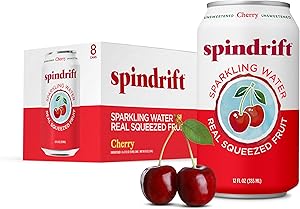 Spindrift, Sparkling Water, Cherry, 12 oz, (pack of 8)