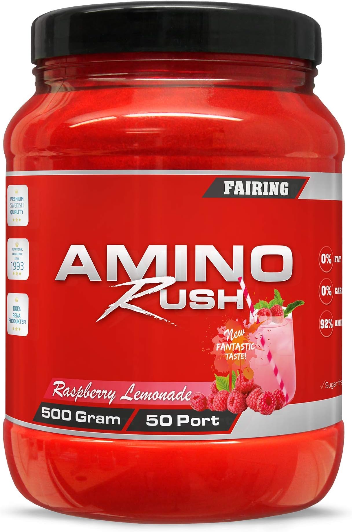 Fairing Amino Rush Pre Workout Powder – Vegan Amino Acids Supplement Drink 500g