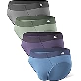 DAVID ARCHY Seamless Men's Briefs Modal Ultra Soft Breathable No Fly Support Pouch Mens Underwear Briefs 4 Pack