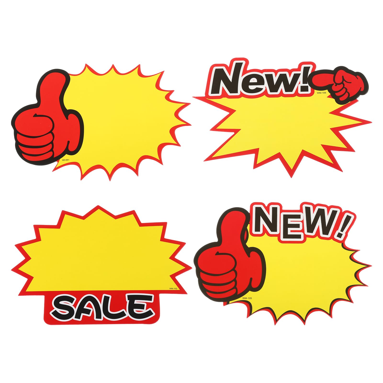 PATIKIL 160pcs Star Burst Signs, 7x5.5in Blank Star Burst Signs Price Tag Stickers Pricing Tags Fluorescent Neon Paper for Sign Retail Store, Sale,New,Blank,New!